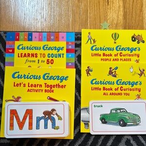Curious George Educational Learning Activity Book Set - Yellow
